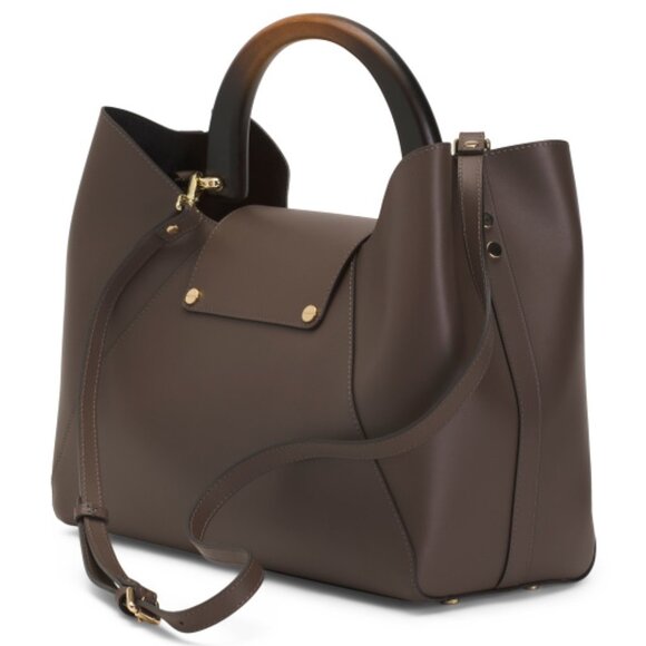 CLAUDIA Made In Italy Leather Satchel - Picture 3 of 4